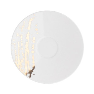 Splendor Spodek 16cm Biały Złoty