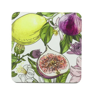 Podkładki pod kubek korkowe Lemon 10 cm, 4 szt.