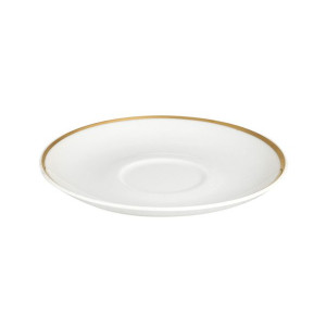 Spodek porcelanowy MariaPaula Moderna Gold biały ze złotym zdobieniem 15,5