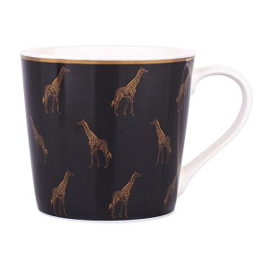 Kubek Stożek Nbc 350 Ml Dek. Gold Giraffe Czarny Bz