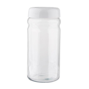 Pojemnik Szklany Z Plastikową Pokrywką 1,8l Szary Bz