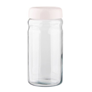 Pojemnik Szklany Z Plastikową Pokrywką 1,8l Krem Bz