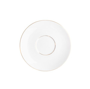 Spodek porcelanowy MariaPaula Złota Linia biały 15 cm