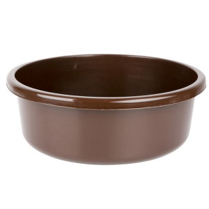 Miska na pranie / łazienkowa plastikowa okrągła Bentom Classic 13,5 l brązo