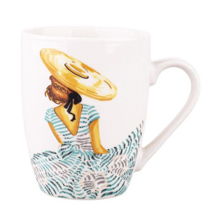 Kubek do kawy i herbaty porcelanowy Sukienka 300 ml