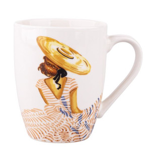 Kubek do kawy i herbaty porcelanowy Sukienka 300 ml