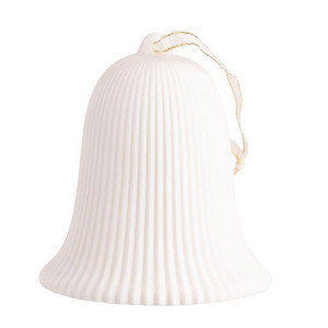 Zawieszka Porcelanowa Dzwonek Oświetlenie Led 9x9x10 Cm Bz