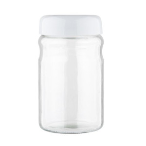 Pojemnik Szklany Z Plastikową Pokrywką 1,4l Szary Bz
