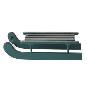 Sanki Drewniane 20x8x5 Cm Zielone