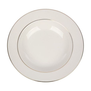 Porcelana Karolina Złota Linia Talerz Głęboki 23cm (gat. Iii) Niekod. N/n B