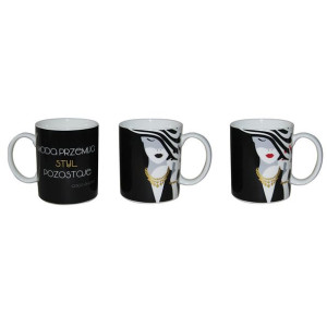 Kubek do kawy i herbaty porcelanowy Modern Woman D 300 ml (zmieniająca kolo