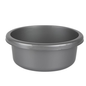 Miska na pranie / łazienkowa plastikowa okrągła Bentom Classic Srebrna 6,2
