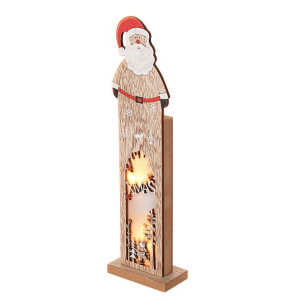 Figurka Drewniana Led 9,5x5x35,5 Cm Dek. Mikołaj N/n Bz