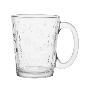 Kubek szklany szklanka z uchem Leon Choinka 300 ml