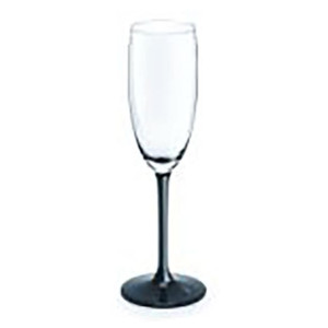 Kieliszki do szampana Onyx z czarną nóżką 180 ml.