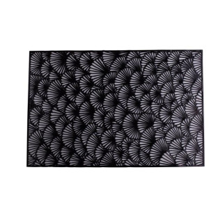 Mata stołowa Pvc 45x30 cm dekoracja Kwiaty czarna