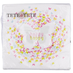 Kpl.20 Serwetek Papierowych 33x33cm Motyle (tl201200) R Bz
