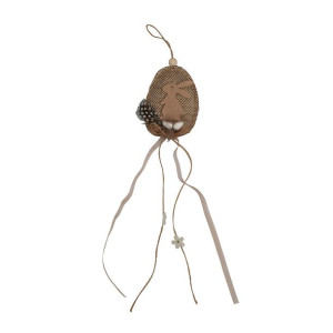 Zawieszka Jajko Z Zającem Wys. 11 Cm
