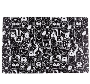 Zwierzaki Mata Stołowa 28x43 Cm Dek. Czarny Pies
