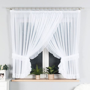 Dagmara firanka gotowa, szerokość 400 x wysokość 160cm, kolor 001 biały