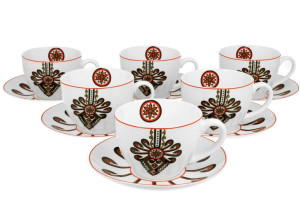 Filiżanki ze spodkami 250 ml komplet 6 szt. parzenica