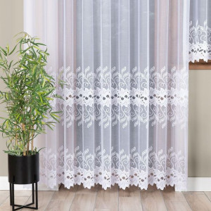 Bastia firanka żakardowa gotowa na prosto, szerokość 300 x wysokość 250cm,