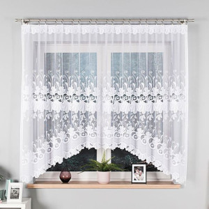 Kasjana firanka żakardowa gotowa, szerokość 320 x wysokość 160cm, kolor 001
