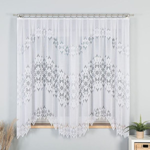 Emilia firanka żakardowa gotowa fala, szerokość 340 x wysokość 180cm, kolor