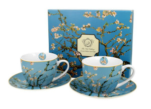 Filiżanki ze spodkami 280 ml komplet 2 szt. almond blossom by v. van gogh