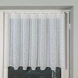 Zazdrostka haftowana panelowa, wysokość 60cm, kolor 001 biały