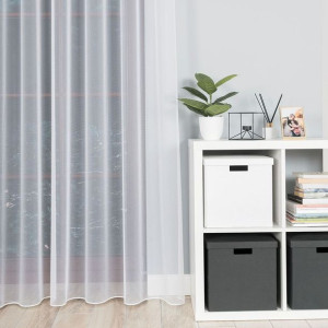 Cyryl firanka z ołowianką, wysokość 320cm, kolor 001 biały