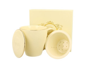 Ecru kubek z zaparzaczem 430 ml ice cream