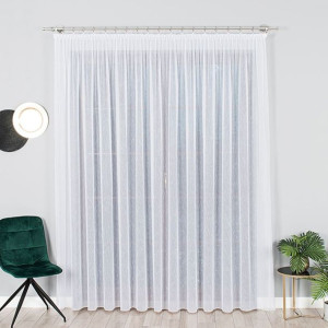 Firanka fantazyjna, wysokość 330cm, kolor v01 biały