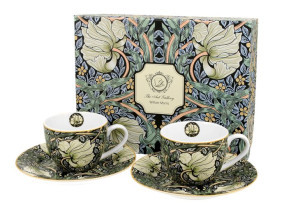Filiżanki espresso ze spodkami 110 ml komplet 2 szt. pimpernel william morr