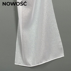 Firanka fantazyjna z ołowianką, wysokość 330cm, kolor 001 biały z błyskiem