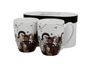 Komplet 2 kubki 380 ml cats family