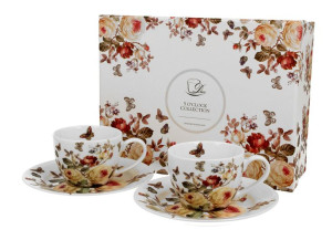 Filiżanki espresso ze spodkami 110 ml komplet 2 szt. zahra