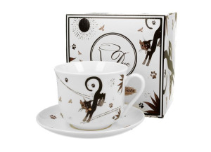 Filiżanka jumbo ze spodkiem 470 ml charming cats