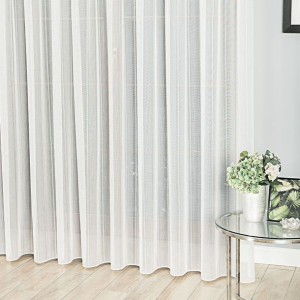 Firanka fantazyjna z ołowianką, wysokość 310cm, kolor 002 off white ze sreb