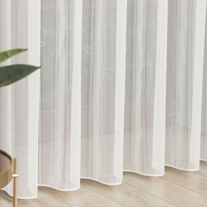 Firanka fantazyjna z ołowianką, wysokość 310cm, kolor 003 off white z miedz