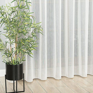 Firanka fantazyjna z ołowianką, wysokość 310cm, kolor 001 off white z błysz