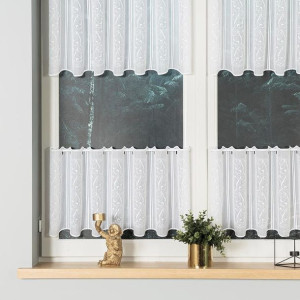 Zazdrostka haftowana panelowa, wysokość 40cm, kolor 001 biały