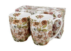 Komplet 2 kubki 380 ml pastel flowers