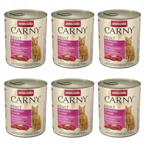 ANIMONDA Carny Adult multi koktajl mięsny 6x800g