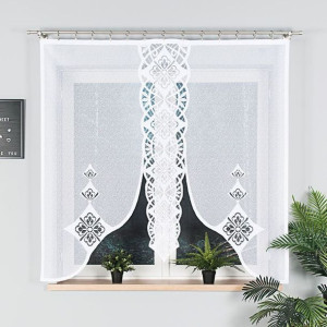 Anita panel żakardowy gotowy, szerokość 160 x wysokość 160cm, kolor 001 bia