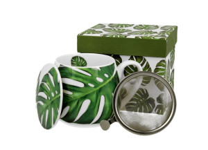 Kubek baryłka z zaparzaczem 430 ml monstera