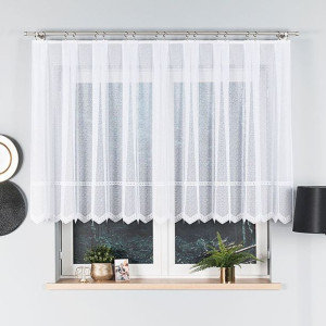Firanka żakardowa, wysokość 120cm, kolor 001 biały