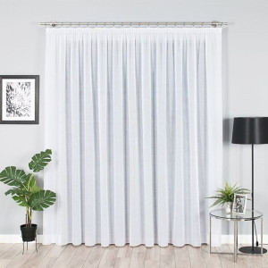 Firanka fantazyjna z ołowianką, wysokość 250cm, kolor 001 biały