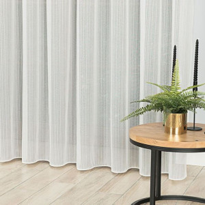 Firanka fantazyjna z ołowianką, wysokość 310cm, kolor 001 off white z błysz