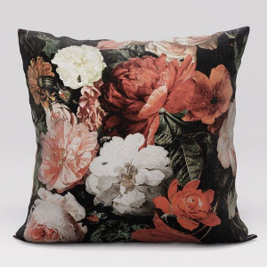 Tulipa poszewka dekoracyjna velvet, 50x50cm, kolor 002 bordowy vintage